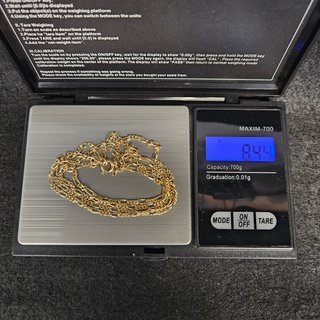 Cadena de Oro 18K Cartier, Fígaro 3x1, 8,4gr, 60cm