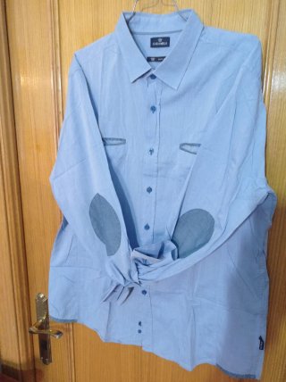 Camisa Caramelo Hombre Azul Talla XL