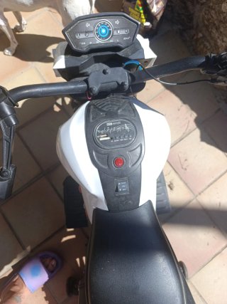 Moto eléctrica infantil 12V con ruedines