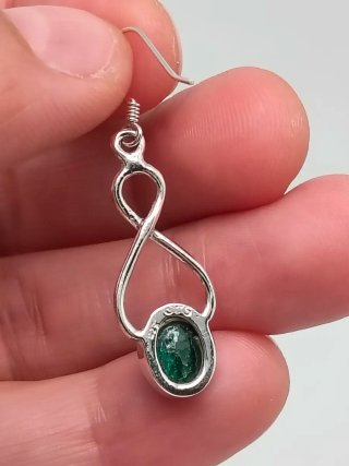 Pendientes Plata 925 y Esmeralda