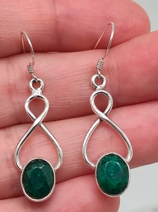 Pendientes Plata 925 y Esmeralda