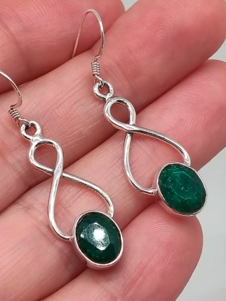 Pendientes Plata 925 y Esmeralda