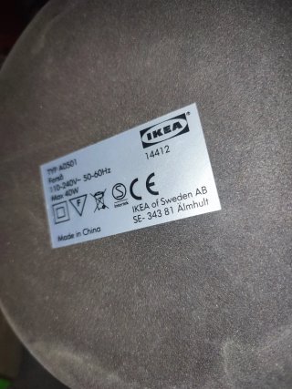 Flexo de Escritorio Ikea Negro