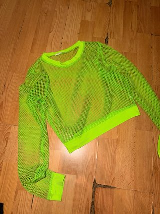 Crop Top Malla Neón Talla Única