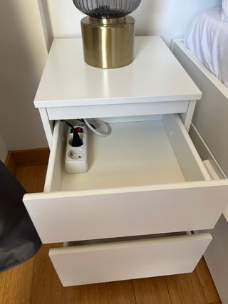 Set di 2 Comodini MALM Bianchi di Ikea