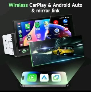 Radio Coche Táctil 1 Din Carplay Android Auto