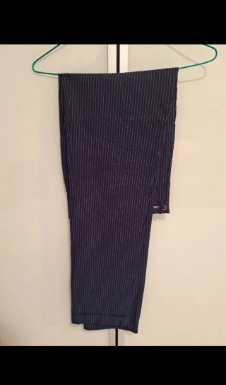 Traje de Raya Azul Marino Hombre