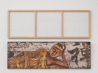Cuadro Buddha 135x45 cm