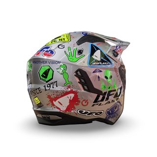 CASCO TRAIL UFO SHERATAN GRAFIC GRIS