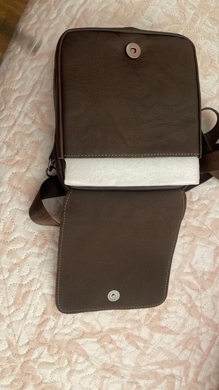 Bandolera de piel marrón