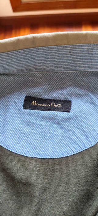 Polo Massimo Dutti Hombre Talla XL Verde Oliva