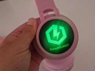 Auriculares niña orejas gato LED rosa