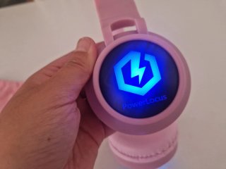 Auriculares niña orejas gato LED rosa