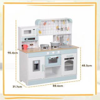 Cucina Giocattolo Bambini 3+ Anni in Legno Bianco