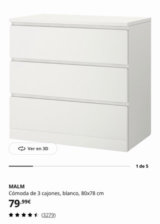 Cajonera blanca ikea