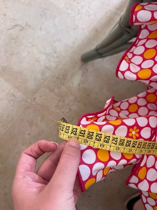 Traje Flamenca Lunares Flores Fuscia Blanco