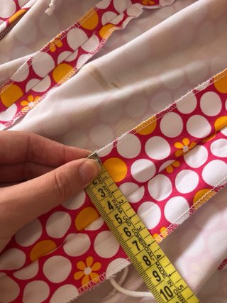 Traje Flamenca Lunares Flores Fuscia Blanco