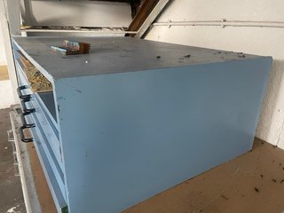 Archivador Planero de madera Azul