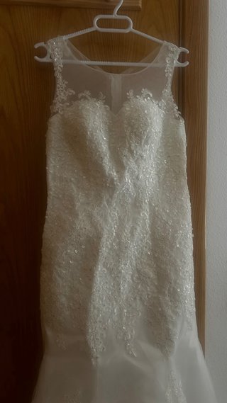 Vestido de Novia Blanco Encaje y Lentejuelas