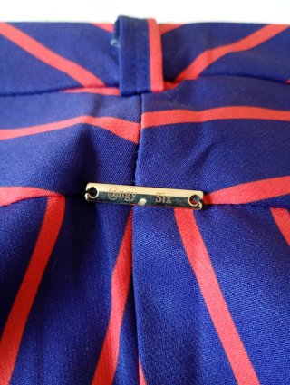 Pantaloni donna righe blu e rosse