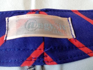 Pantaloni donna righe blu e rosse