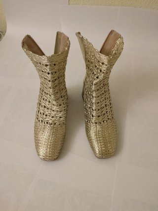 Stivali dorati da donna
