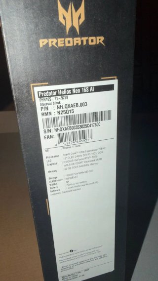 Acer Predator Helios Neo 16S AI Ultra 9 RTX5070