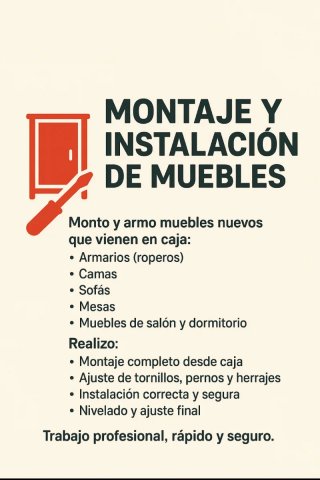 Montajey instalation de muebles