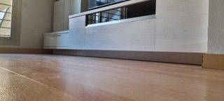 Mueble de salón madera y cristal