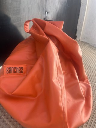 Puff pera polipiel naranja SANCHEZ HOGAR