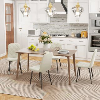 Set di 4 sedie da pranzo, sedie da cucina imbottit