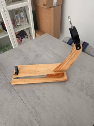 Jamonero madera con cuchillo