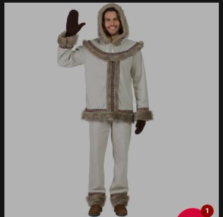 Disfraz esquimal hombre talla XL