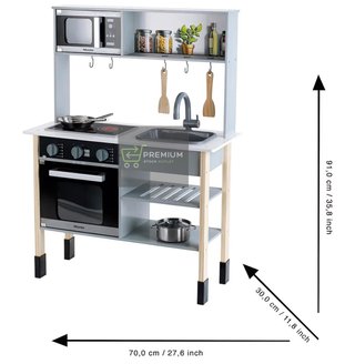 Theo Klein 7199 Cocina Miele, Cocina Blanca de Madera