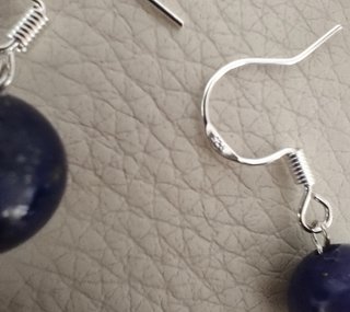 Pendientes Plata con Cuentas Lapislázuli