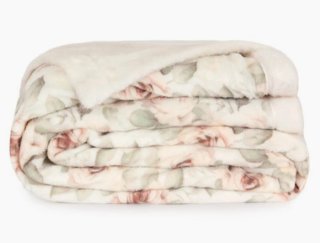 Coperta pile matrimoniale floreale