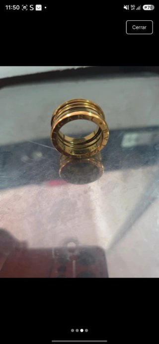 Anillo Bvlgari Chapado en Oro