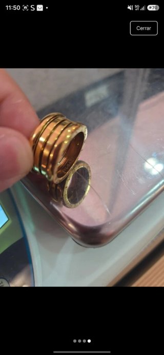 Anillo Bvlgari Chapado en Oro