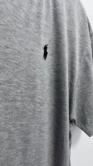 Camiseta estilo Polo ralph Gris Logo Bordado