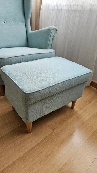 IKEA STRANDMON sillón orejero turquesa verde azul