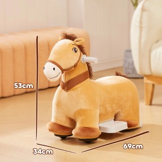 Cavallo Cavalcabile Elettrico 6V Bambini Marrone