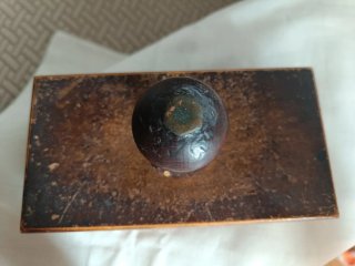 Tampón secante antiguo madera maciza