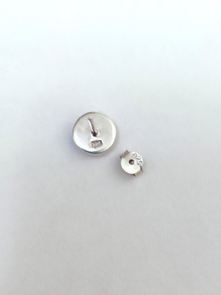 Pendiente suelto plata de ley – círculo turquesa
