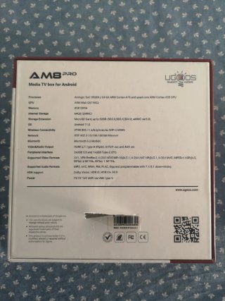 Ugoos AM8 Pro 8GB+64GB Android TV Box
