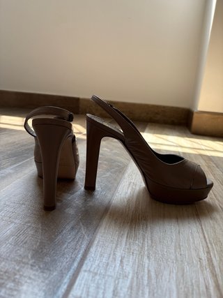 Tacchi eleganti beige/marrone Tg 35