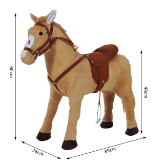Cavallo Giocattolo con Suoni Realistici Beige
