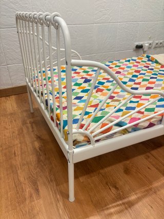 Cama extensible Ikea MINNEN blanca + Colchon