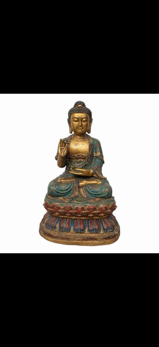 Buda bronce esmaltado cloisonné fin S XIX