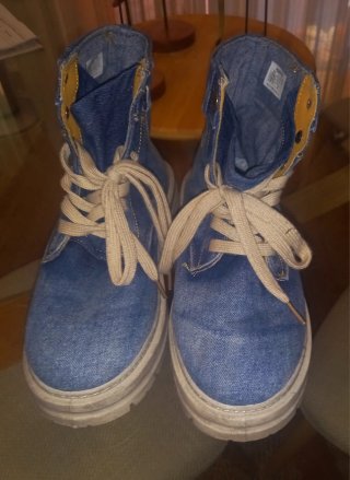 Botas de mezclilla azules
