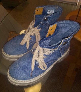 Botas de mezclilla azules